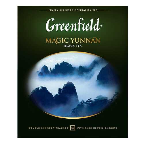 Чай черный Greenfield Magic Yunnan 100 пакетиков в Лукойл