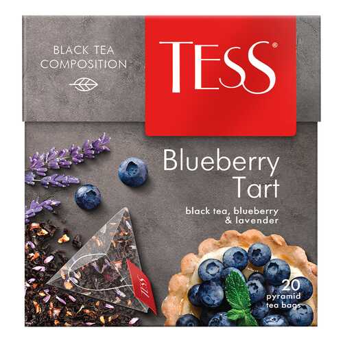 Чай черный в пирамидках Tess Blueberry Tart 20 штук в Лукойл