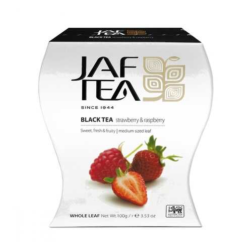 Чай Jaf Tea Strawberry & Raspberry черный листовой с добавками 100 г в Лукойл