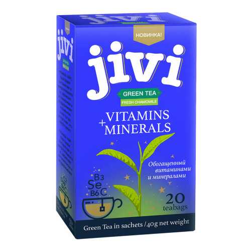 Чай Jivi Green tea Fresh Chamomile, зеленый с добавками, 20 пакетиков в Лукойл