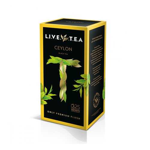 Чай Live Tea Ceylon черный 25 пакетиков в Лукойл