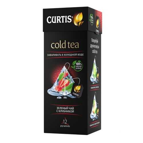 Чай Tea.ru Curtis Cold Tea. Зеленый чай с клубникой, чёрный с добавками, 12 пирамидок в Лукойл