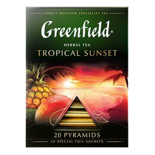 Чай травяной в пирамидках Greenfield Tropical Sunset 20 пакетиков в Лукойл