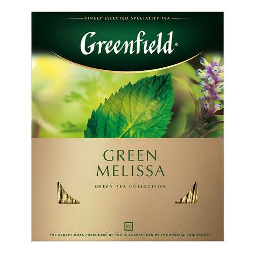 Чай зеленый Greenfield Green Melissa 100 пакетиков в Лукойл