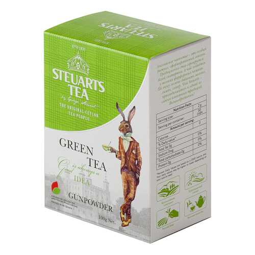 Чай зеленый листовой Steuarts green tea gunpowder 100 г в Лукойл