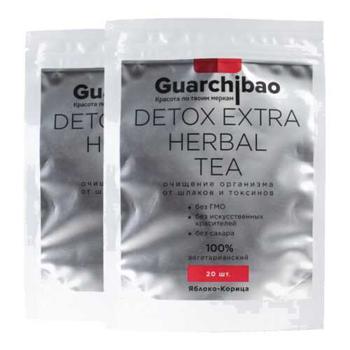 GUARCHIBAO DETOX EXTRA HERBAL TEA набор из 2 упаковок чая для детокса Яблоко-Корица в Лукойл