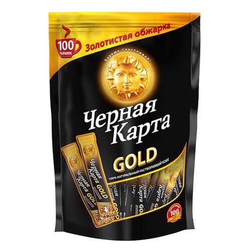 Кофе растворимый Черная карта gold 2 г 100 штук в Лукойл