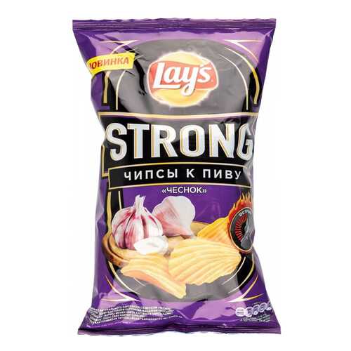 Чипсы Lays strong картофельные чеснок 145 г в Лукойл