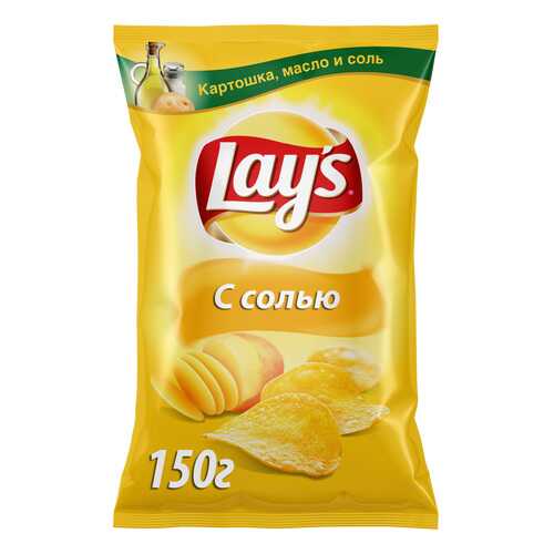 Картофельные чипсы Lays с солью 150 г в Лукойл