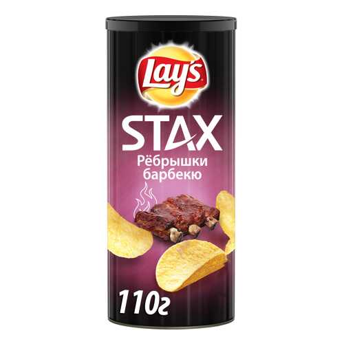 Картофельные чипсы Lays stax ребрышки барбекю 110 г в Лукойл