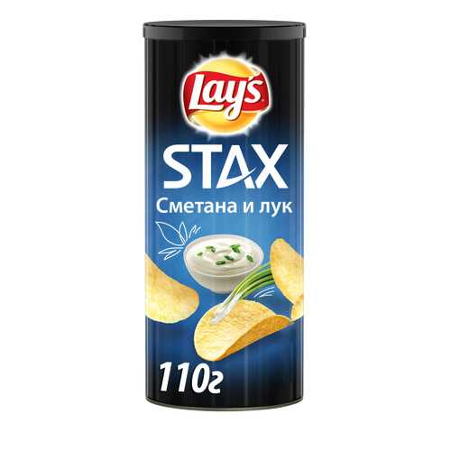 Картофельные чипсы Lays stax сметана и лук 110 г в Лукойл