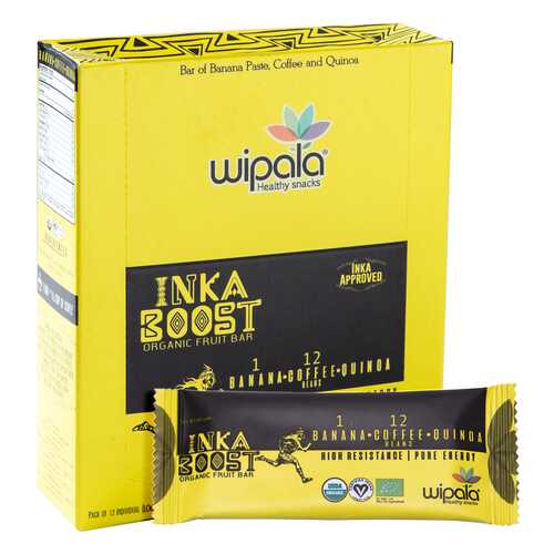 Фруктовые батончики Wipala Snacks инка буст 12 шт по 30 г в Лукойл