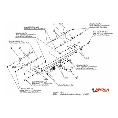 Imiola Фаркоп Renault Sandero 2008-2014, включая Stepway твердое крепление (с электрикой) в Лукойл