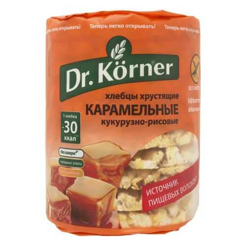 Хлебцы кукурузно-рисовые Dr.Korner карамельные без глютена 90 г в Лукойл