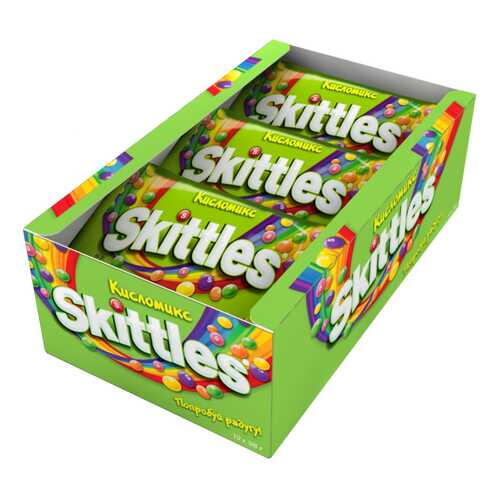 Драже Skittles кисломикс 38 г 12 штук в Лукойл