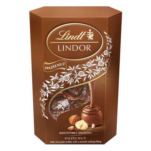 Набор конфет Lindt lindor молочный шоколад с кусочками фундука 200 г в Лукойл