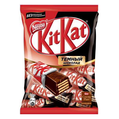 Темный шоколад Kit Kat dark с хрустящей вафлей 169 г в Лукойл