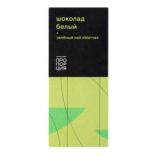 Шоколад белый с зелёным чаем матча Пропорция 75 г в Лукойл