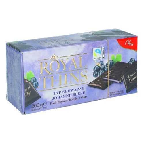 Шоколадные плитки Halloren Royal Thins темный cо вкусом черной смородины 200г. в Лукойл