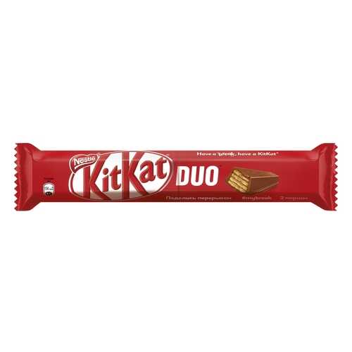 Шоколадный батончик Kit-Kat duo молочный с хрустящей вафлей 58 г в Лукойл