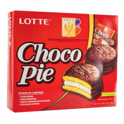 Пирожное choco pie Lotte 336 г в Лукойл