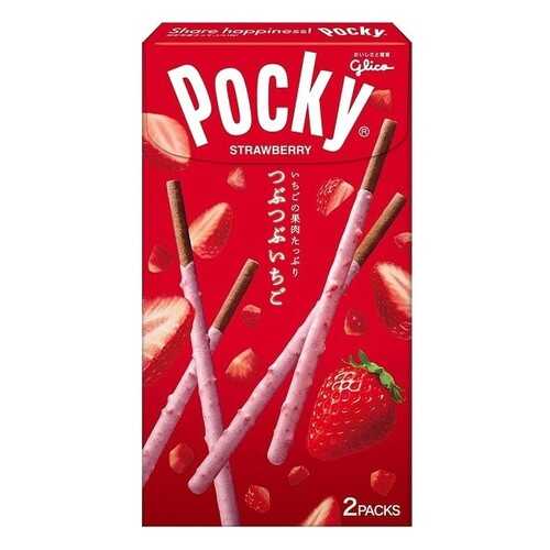 Палочки Pocky Glico в шоколаде клубничные сердечки 57.6 г в Лукойл