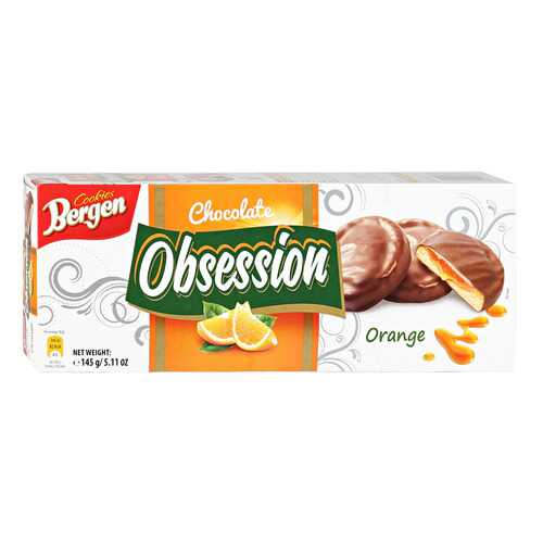 Печенье BERGEN Obsession Orange 145г в Лукойл