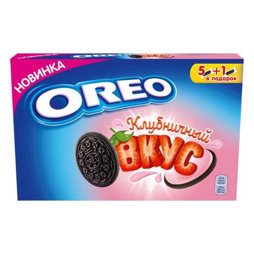 Печенье Oreo с какао и начинкой клубника 228 г в Лукойл