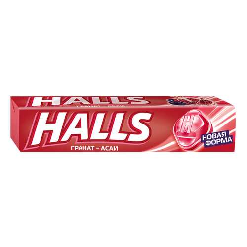 Леденцы Halls со вкусом граната и ягод асаи 12*25 г в Лукойл