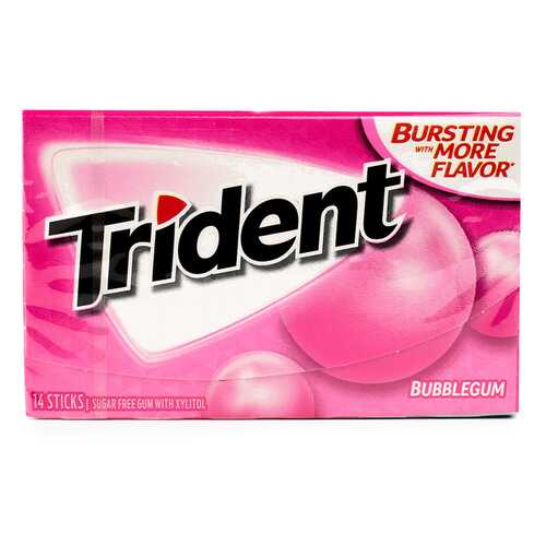 Жевательная резинка TRIDENT Bubblegum, 18 пластинок США в Лукойл