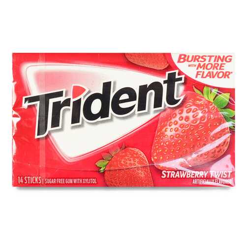 Жевательная резинка TRIDENT Strawberry Twist, 18 пластинок США в Лукойл