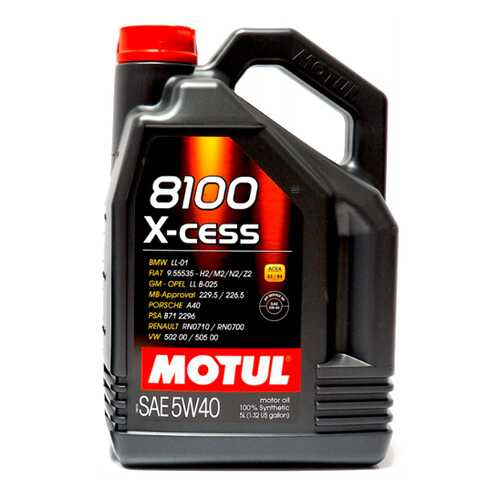 Масло моторное Motul 8100 X-cess A3/B3/B4 5W30 синтетическое 4 л 108945 в Лукойл