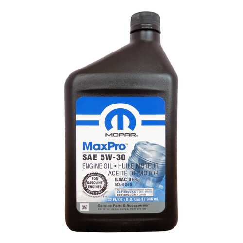 Моторное масло Chrysler Mopar MaxPro 5W-30 0,946л в Лукойл