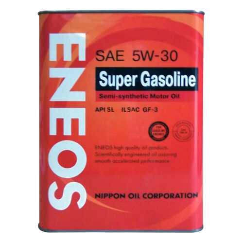 Моторное масло Eneos Super Gasoline Semi-Synthetic SAE 5W-30 4л в Лукойл