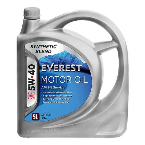 Моторное масло Everest Synthetic Blend 5W-40 5л в Лукойл