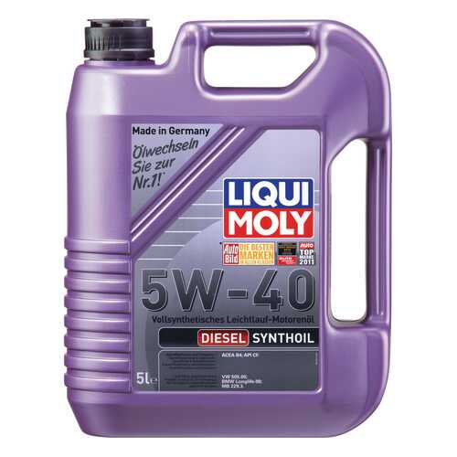 Моторное масло Liqui moly Diesel Synthoil 5W-40 5л в Лукойл