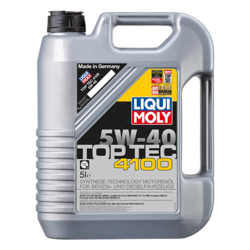 Моторное масло Liqui moly Top Tec 4100 5W-40 5л в Лукойл