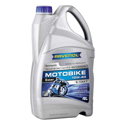 Моторное масло Ravenol Motobike 4-T Ester 10W-40 4л в Лукойл