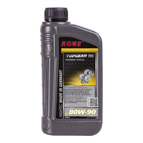 Трансмиссионное масло Rowe HIGHTEC TOPGEAR 80w90 1л 25000-0010-03 в Лукойл