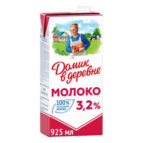 Молоко Домик в деревне ультрапастеризованное 3.2% 925 г в Лукойл